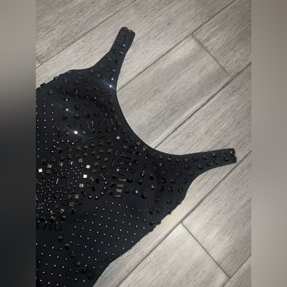 BEBE Black Stud Bling dress, luxury, Low Back, Size XS Extra Small, gorgeous! - Picture 14 of 16